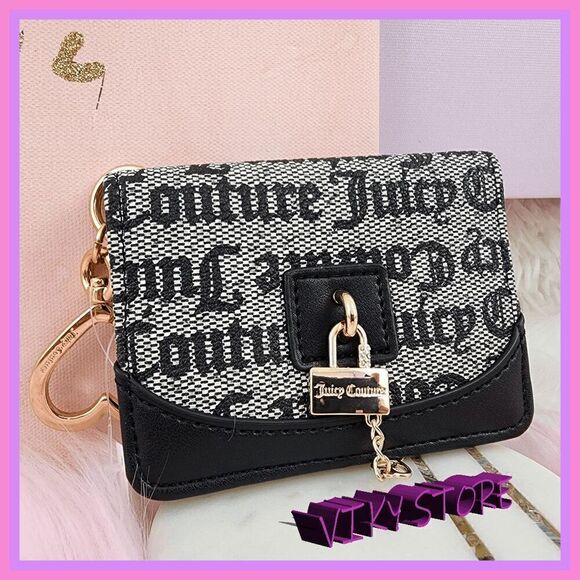 NWT 💕 Juicy Couture ID Tab Card Wallet Bag Charm Chic & Stylish #7091 💕 - Picture 1 of 5